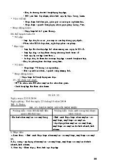 Giáo án Các môn Lớp 4 - Tuần 12 - Năm học 2014-2015