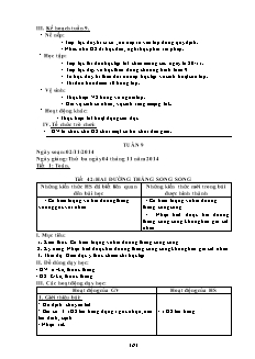 Giáo án Các môn Lớp 4 - Tuần 9 - Năm học 2014-2015