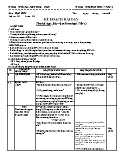 Giáo án Đạo đức Lớp 4 - Tuần 30: Bảo vệ môi trường (Tiết 1) - Năm học 2018-2019 - Trương Thị Bích Hảo