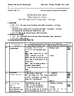 Giáo án Luyện từ và câu Lớp 4 - Tuần 6: Mở rộng vốn từ Trung thực-Tự trọng - Năm học 2020-2021 - Trương Thị Bích Hảo