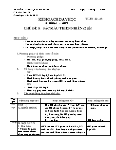 Giáo án Mĩ thuật Lớp 2 - Chủ đề 9: Sắc màu thiên nhiên - Năm học 2017-2018 - Đỗ Văn Chi