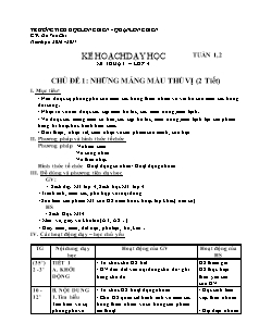 Giáo án Mĩ thuật Lớp 4 - Chủ đề 1 đến 6 - Năm học 2016-2017 - Đỗ Văn Chi