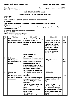 Giáo án Tập làm văn Khối 4 - Tuần 30: Luyện tập quan sát con vật - Năm học 2018-2019 - Trương Thị Bích Hảo