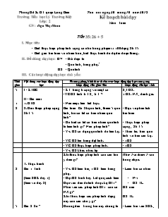 Giáo án Toán Lớp 2 - Tiết 35: 26+5 - Năm học 2018-2019 - Ngô Thị Nhàn