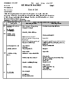 Kế hoạch bài học Các môn Lớp 2 - Tuần 23 - Năm học 2018-2019