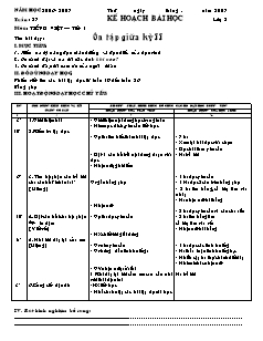 Kế hoạch bài học Các môn Lớp 2 - Tuần 27 - Năm học 2018-2019