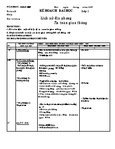 Kế hoạch bài học Các môn Lớp 2 - Tuần 32 - Năm học 2018-2019