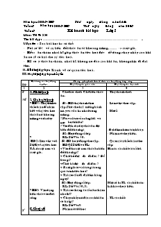 Kế hoạch bài học Các môn Lớp 2 - Tuần 6 - Năm học 2018-2019