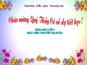 Bài giảng Khoa học Lớp 4 - Bài 14: Phòng một số bệnh lây qua đường tiêu hóa - Nguyễn Thị Xuân