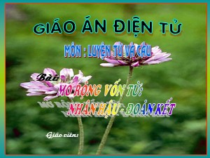 Bài giảng Luyện từ và câu Lớp 4 - Tuần 2: Mở rộng vốn từ Nhân hậu-Đoàn kết - Trường Tiểu học Thanh Am