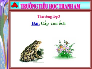 Bài giảng Thủ công Lớp 3 - Bài 2: Gấp con ếch - Trường Tiểu học Thanh Am