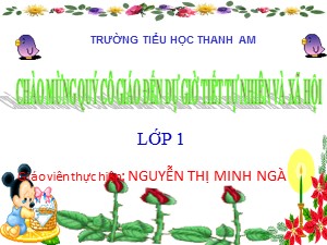 Bài giảng Tự nhiên xã hội Lớp 1 - Bài 13: Công việc ở nhà - Nguyễn Thị Minh Ngà