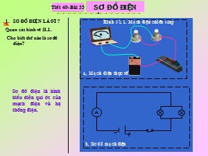 Bài giảng Công nghệ Lớp 8 - Tiết 49, Bài 55: Sơ đồ điện