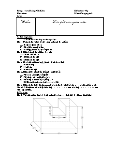 Đề kiểm tra 45 phút Công nghệ Lớp 8 - Trường THCS Phùng Chí Kiên