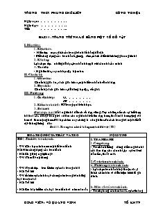 Giáo án Công nghệ Lớp 6 - Chương 2: Trang trí nhà ở - Bài 11: Trang trí nhà ở bằng một số đồ vật - Vũ Quang Vinh