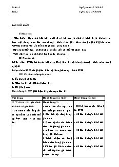 Giáo án Công nghệ Lớp 6 - Chương trình cả năm (Bản đẹp)