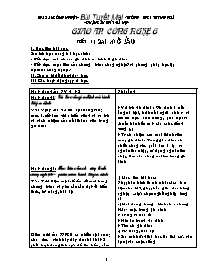 Giáo án Công nghệ Lớp 6 - Chương trình cả năm - Bùi Tuyết Mai