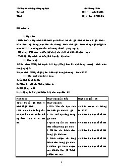 Giáo án Công nghệ Lớp 6 - Chương trình cả năm - Lê Trung Kiên