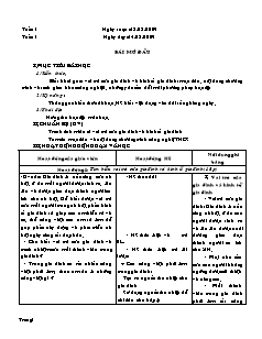 Giáo án Công nghệ Lớp 6 - Chương trình học kì 1