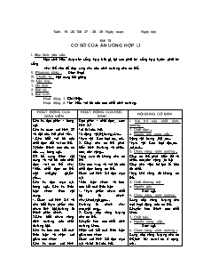 Giáo án Công nghệ Lớp 6 - Chương trình học kì 2 (Bản hay)