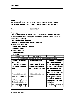 Giáo án Công nghệ Lớp 6 - Tiết 1-19 - Trần Văn Lâm