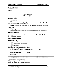 Giáo án Công nghệ Lớp 6 - Tiết 16: Ôn tập - Lê Thị Kim Nga