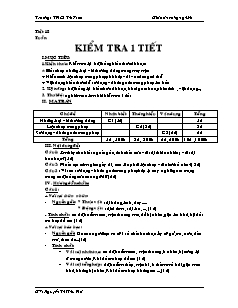 Giáo án Công nghệ Lớp 6 - Tiết 18: Kiểm tra 45 phút - Nguyễn Thị Thu Hà