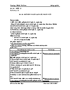 Giáo án Công nghệ Lớp 6 - Tiết 23, Bài 10: Giữ gìn nhà ở sạch sẽ, ngăn nắp - Lê Thị Kim Nga