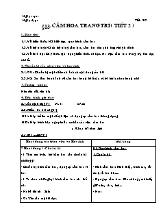 Giáo án Công nghệ Lớp 6 - Tiết 29-32