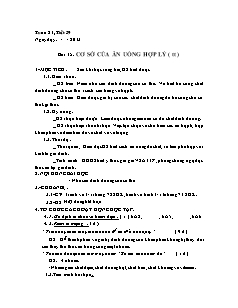 Giáo án Công nghệ Lớp 6 - Tiết 39, Bài 15: Cơ sở của ăn uống hợp lý (Tiếp theo)