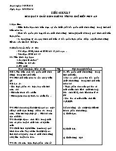 Giáo án Công nghệ Lớp 6 - Tiết 43, Bài 17: Bảo quản chất dinh dưỡng trong chế biến món ăn (Bản hay)