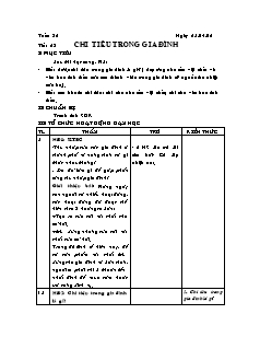 Giáo án Công nghệ Lớp 6 - Tiết 63, Bài 26: Chi tiêu trong gia đình