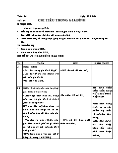 Giáo án Công nghệ Lớp 6 - Tiết 64, Bài 26: Chi tiêu trong gia đình