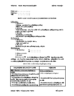 Giáo án Công nghệ Lớp 7 - Bài 11+12 - Vũ Quang Vinh