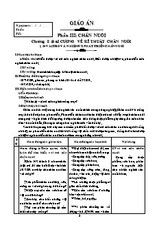 Giáo án Công nghệ Lớp 7 - Bài 30-42