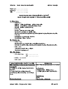 Giáo án Công nghệ Lớp 8 - Phần 1: Vẽ kĩ thuật - Bài 3+5 - Vũ Quang Vinh