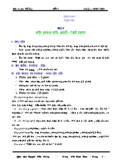 Giáo án Thể dục Lớp 6 - Bài 3-20 - Nguyễn Văn Thông