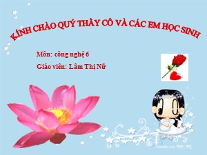 Bài giảng Công nghệ Lớp 6 - Tiết 48: Quy trình tổ chức bữa ăn (Tiết 2) - Lâm Thị Nữ