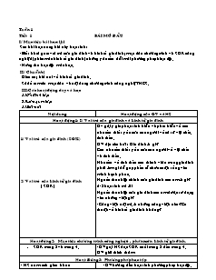 Giáo án Công nghệ Khối 6 - Chương trình cả năm (Bản chuẩn kiến thức)