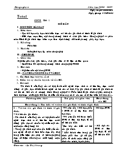 Giáo án Công nghệ Lớp 6 - Bài 1-14 - Lê Thị Nhung