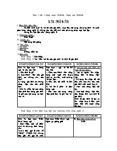 Giáo án Công nghệ Lớp 6 - Bài 1-3