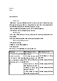 Giáo án Công nghệ Lớp 6 - Bài 1-4 (Bản hay)