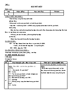 Giáo án Công nghệ Lớp 6 - Bài 1-7