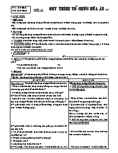 Giáo án Công nghệ Lớp 6 - Chương 3: Nấu ăn trong gia đình - Tiết 55: Quy trình tổ chức bữa ăn (Tiếp theo)