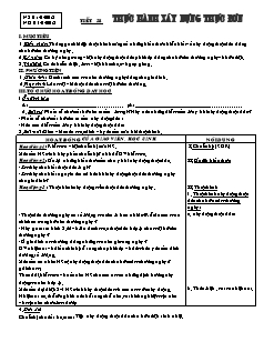 Giáo án Công nghệ Lớp 6 - Chương 3: Nấu ăn trong gia đình - Tiết 58: Thực hành xây dựng thực đơn