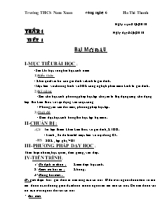 Giáo án Công nghệ Lớp 6 - Chương trình cả năm - Hà Thị Thanh