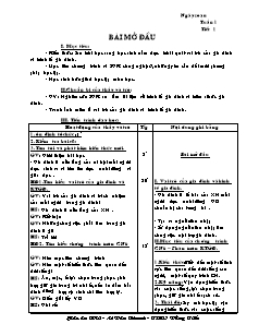 Giáo án Công nghệ Lớp 6 - Chương trình cả năm - Lê Văn Thanh