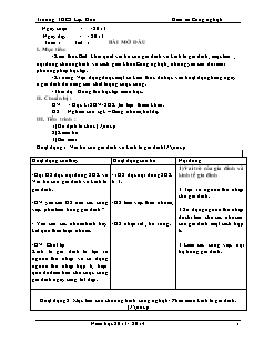 Giáo án Công nghệ Lớp 6 - Chương trình cả năm - Trường THCS Lạc Hòa