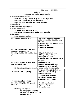 Giáo án Công nghệ Lớp 6 - Chương trình học kì 2 (Bản chuẩn kiến thức)