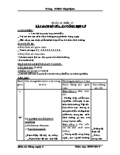 Giáo án Công nghệ Lớp 6 - Chương trình học kì 2 - Trường THCS Nghi Yên